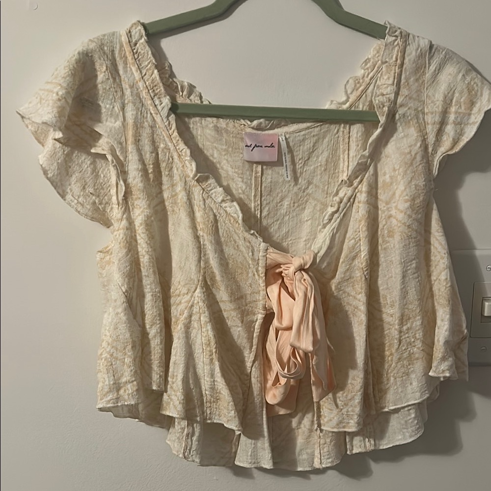 Out From Under Pretty PJ Tie Front Top